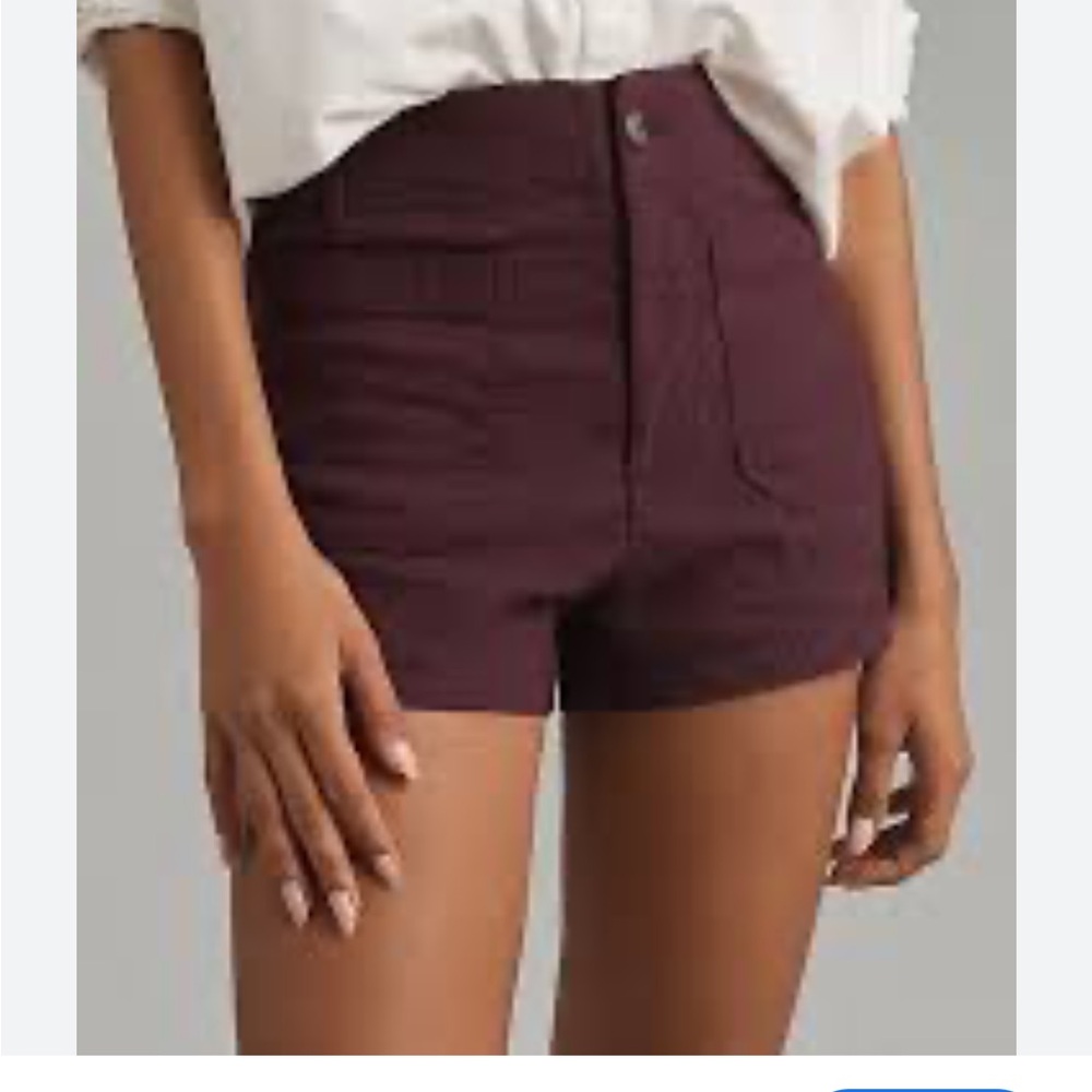 Anthropologie Maeve Colette Burgundy High Waist Shorts